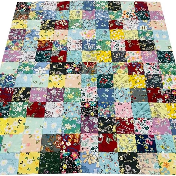 50PCS 10x10 Inch Floral Cotton Fat Quarters for Sewing and Quilting Projects - Picture 7 of 9